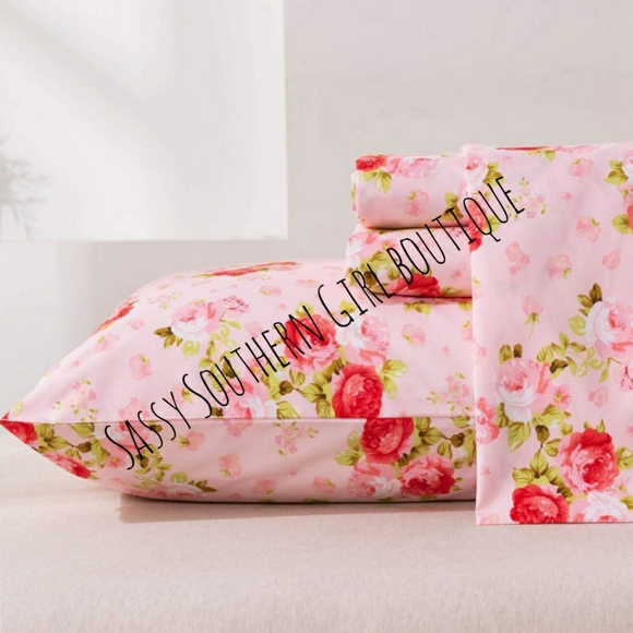 🆕⭐ Country pink rose Sheet set - Picture 2 of 15